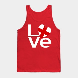 White Red English LOVE Tank Top